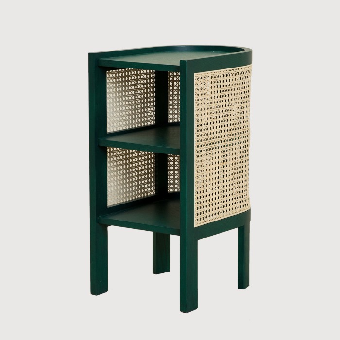 CANE night table, tropical green